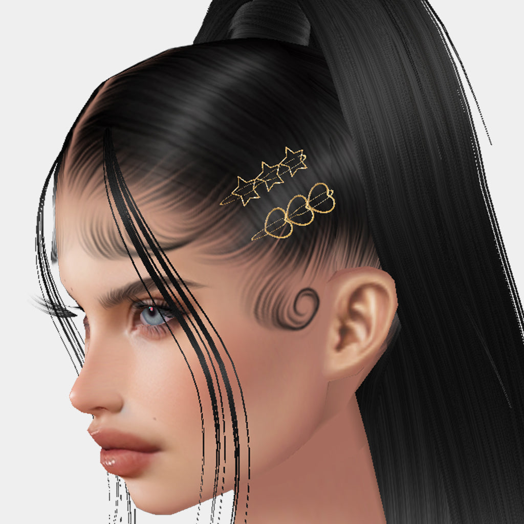 DELICATE Hair Clip Add On Mesh LEFT