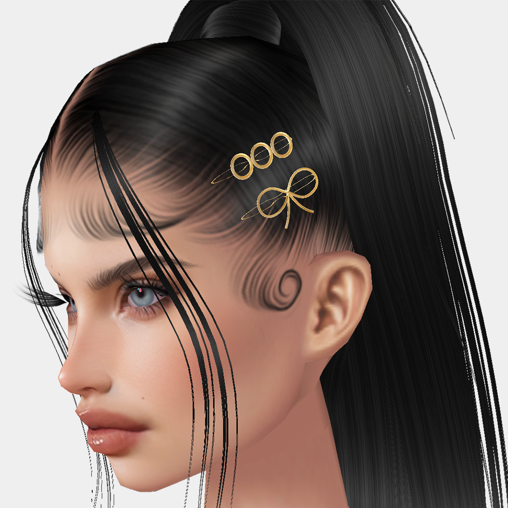 DELICATE Hair Clip Add On Mesh LEFT