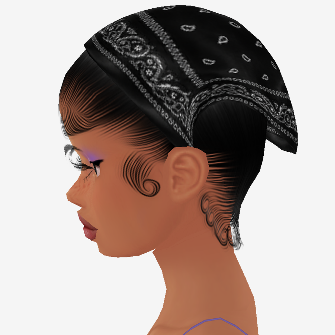 Head Scarf Add On Mesh Black