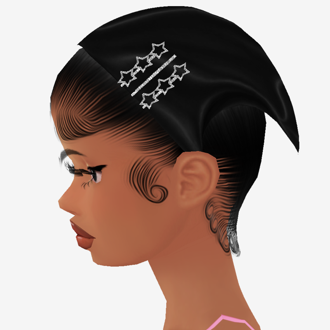 Head Scarf Add On Mesh Black