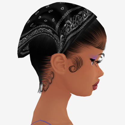 Head Scarf Add On Mesh Black