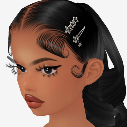 Hair Clip Add On Mesh Stars