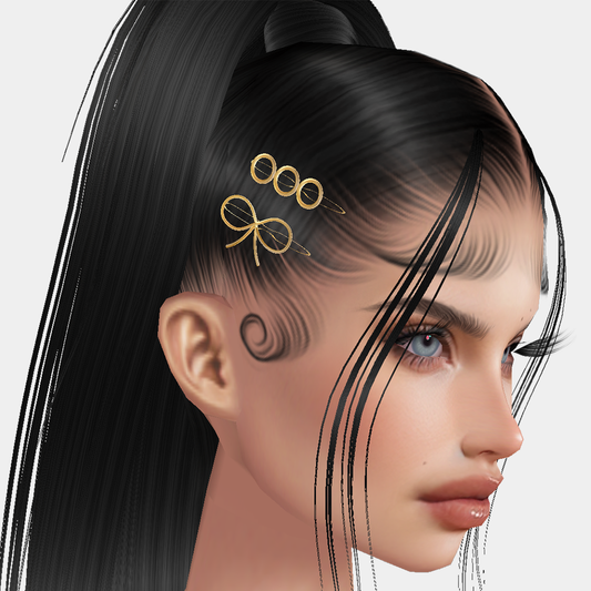 DELICATE Hair Clip Add On Mesh RIGHT