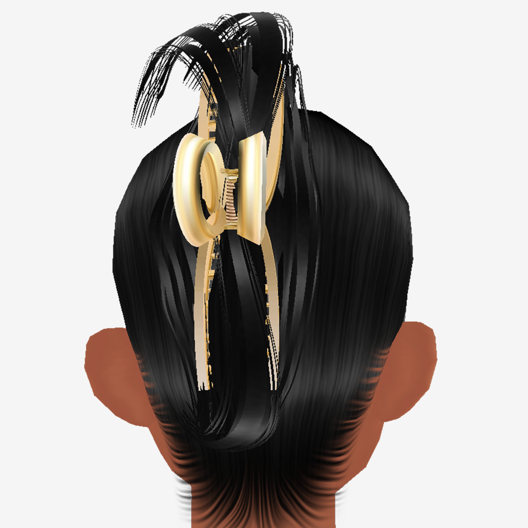 Gold Hair Clip Add On Mesh + Hair Mesh