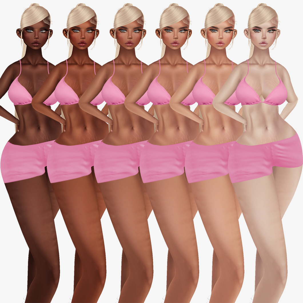 Real Body Skin Textures - 6 Tones PSD.