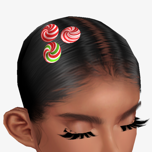 PEPPERMINT Holidays Hair Clip Add On Mesh RIGHT