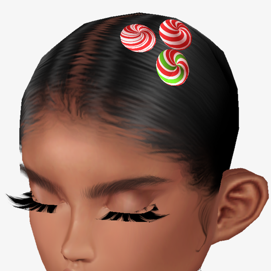 PEPPERMINT Holidays Hair Clip Add On Mesh LEFT