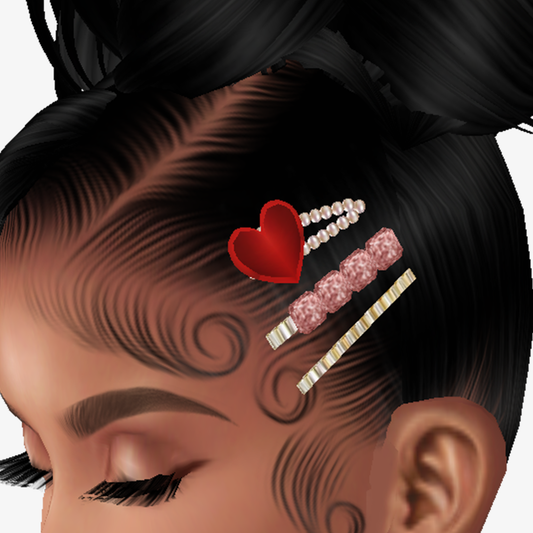 Valentines Hair Clip Add On Mesh LEFT