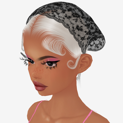 Lace Scarf Add On Mesh Black