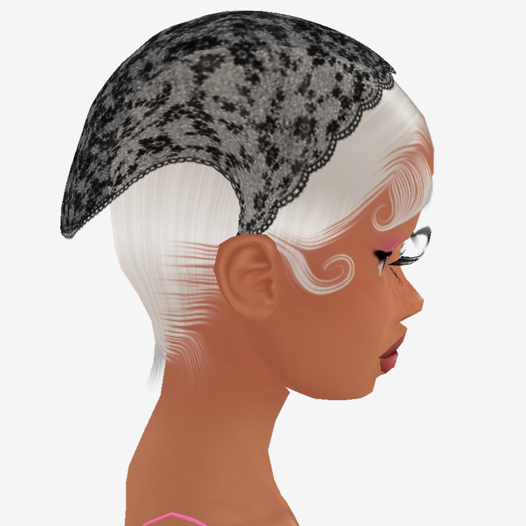 Lace Scarf Add On Mesh Black