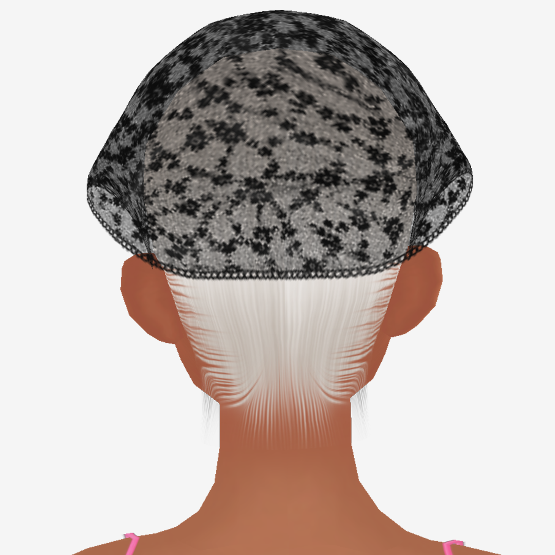 Lace Scarf Add On Mesh Black