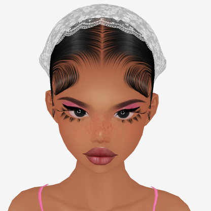 Lace Scarf Add On Mesh White