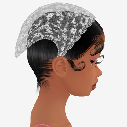 Lace Scarf Add On Mesh White