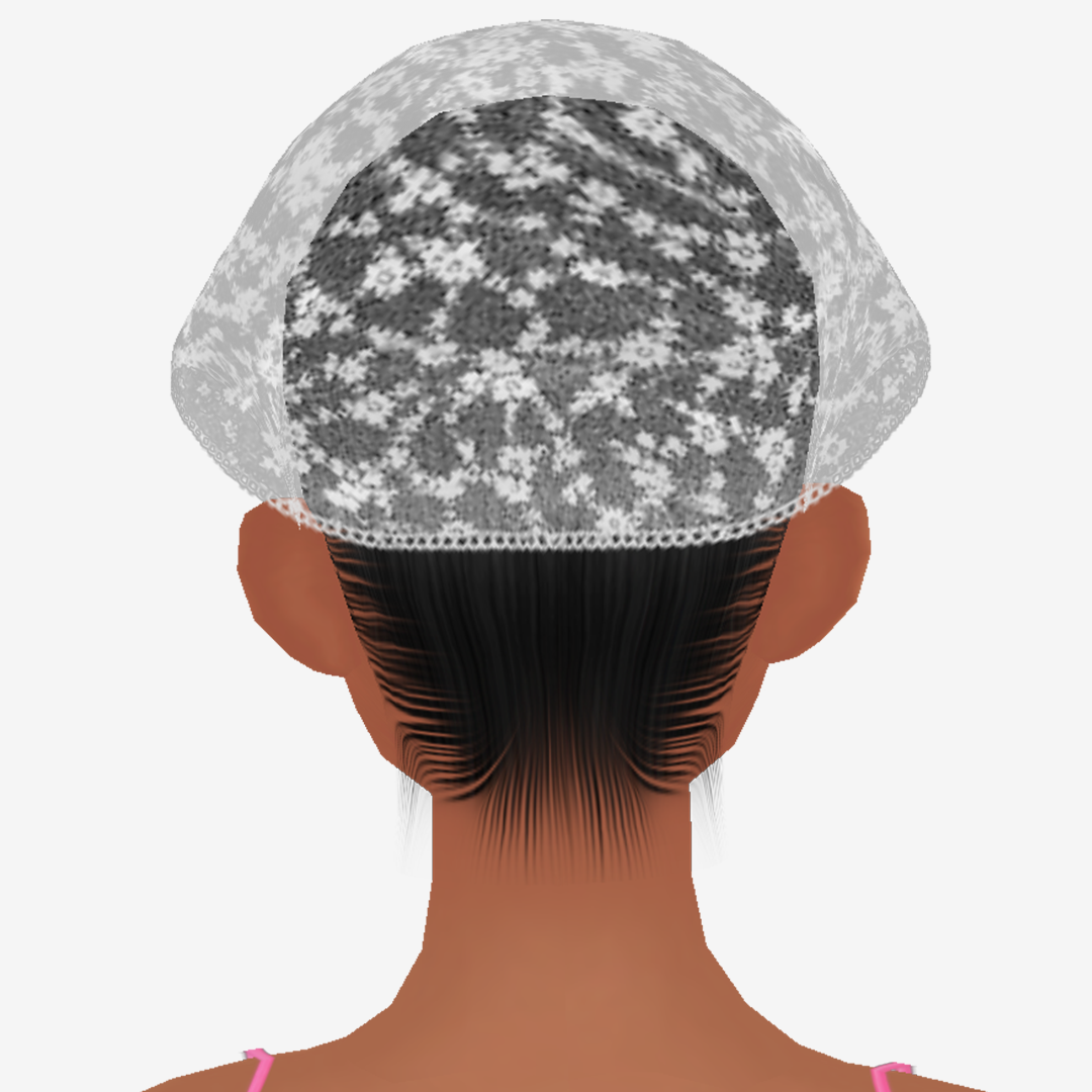Lace Scarf Add On Mesh White
