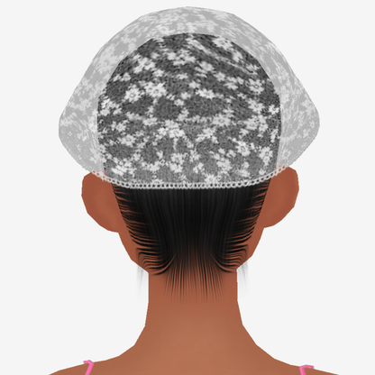 Lace Scarf Add On Mesh White