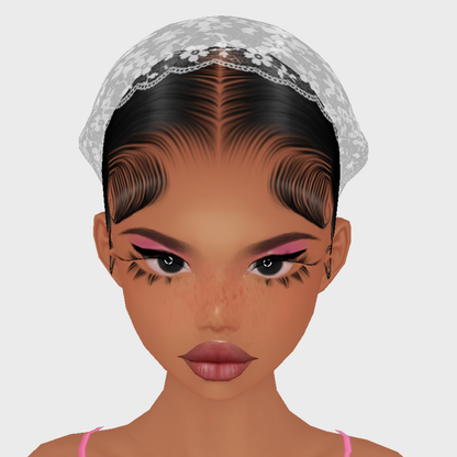 Lace Scarf Add On Mesh White