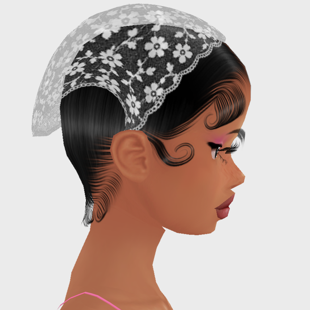 Lace Scarf Add On Mesh White
