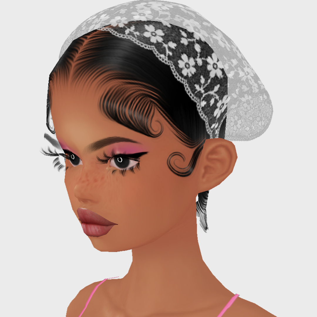 Lace Scarf Add On Mesh White