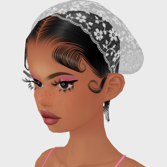 Lace Scarf Add On Mesh White