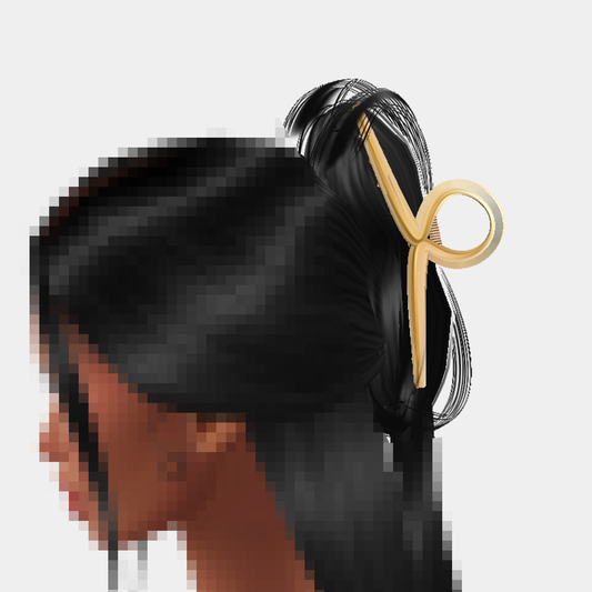 GOLD Hair Clip Add On Mesh + Hair Mesh