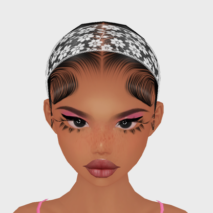 Lace Headband Add On Mesh White