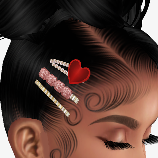 Valentines Hair Clip Add On Mesh RIGHT