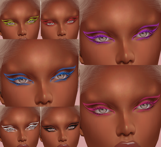 NEON EYELINER add on Skin - PNG